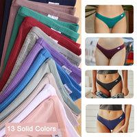 Set de 4 Panties de Algodón Talle V - Tanga G-String FINETOO
