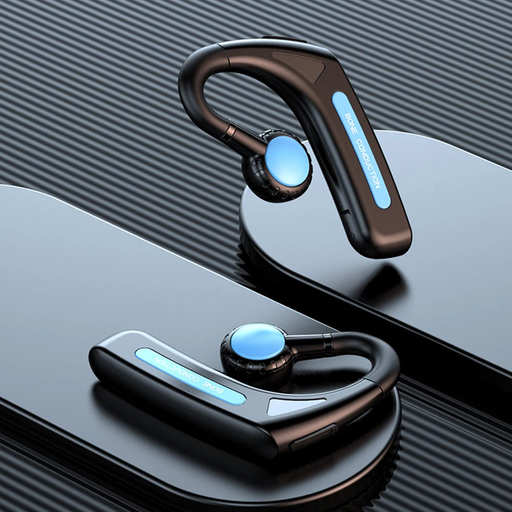 Portable Wireless Headset Noise Reduction Bone Conduction Wireless Headphone with Microphone for Business Sports Cycling Fitness