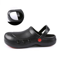 Crash-Proof Steel Toe Designed Chef Shoes Canteen Unisex Non-Slip Work Shoes Restaurant Kitchen Waterproof Oil Proof Slippers