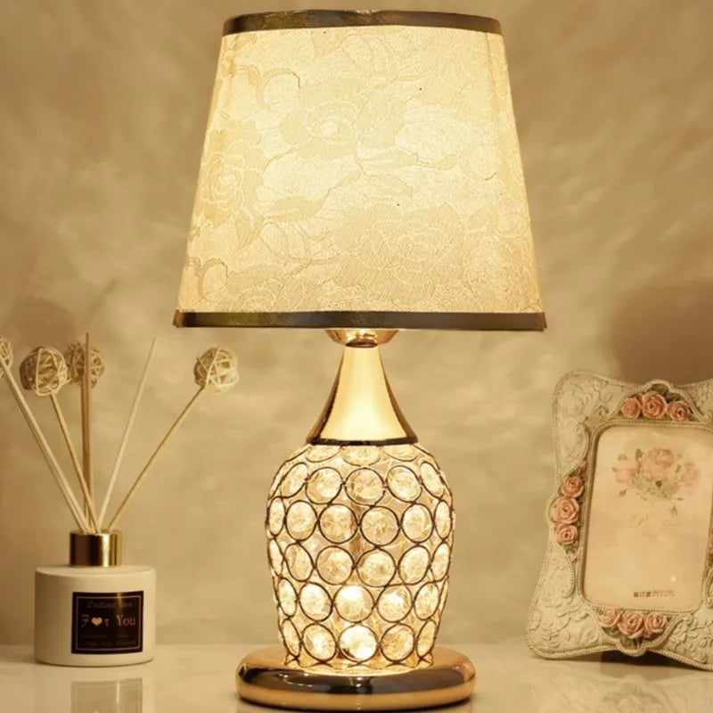 Crystal Table Lamp - Modern Bedroom Lighting
