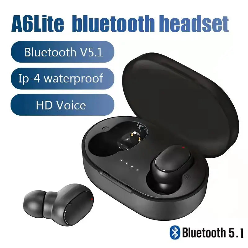 A6S TWS Wireless Earbuds | Bluetooth 5.0 Sport Stereo Earphones with Mic & 280mAh Charging Case