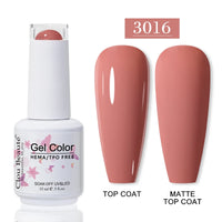 No-Wipe Top Coat & Sticky Base Coat UV Gel Polish — Long-Lasting, MSDS Certified, 15ml