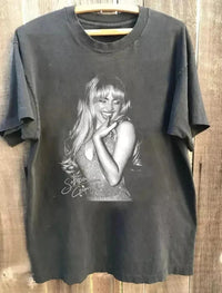 Sabrina Carpenter T-Shirt Unisex Retro 90s Sabrina 2025 Tour T-shirt Men Women T-Shirt Cotton Tee Short Sleeve Shirt Unisex Tops