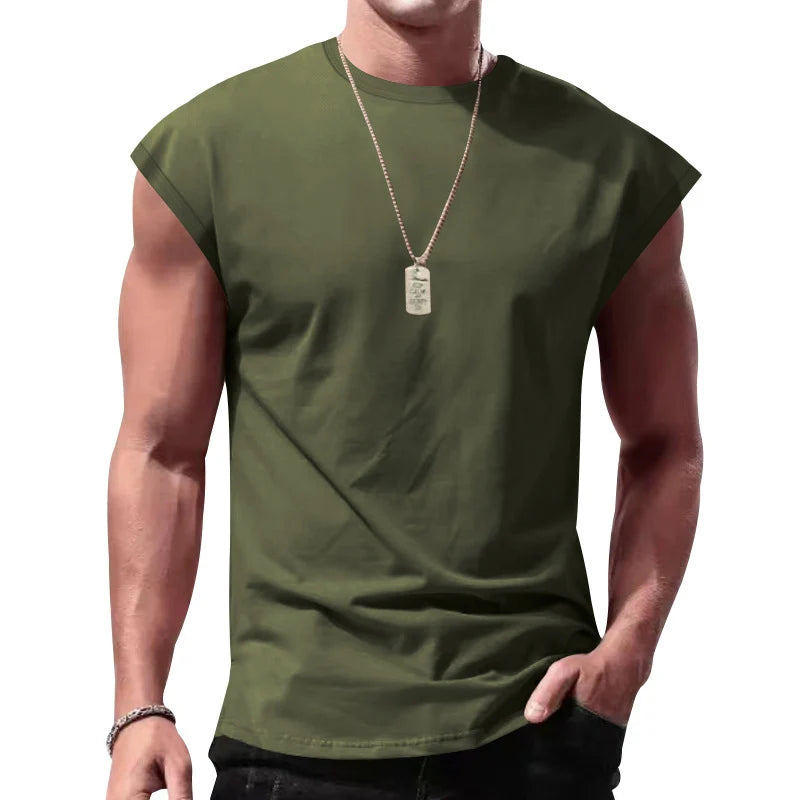 Men's Loose Sleeveless Tank Top – Breathable Casual Vest | Round Neck | Summer Sport & Streetwear