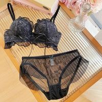 Sostén Push Up Estilo Lolita Japonés con Encaje - Bra Princesa para Mujer Copa AB
