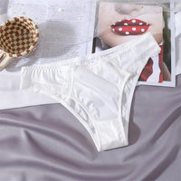 Silky Satin Lace Trim Briefs – Low-Rise, Breathable & Comfortable | Women's Everyday Underwear