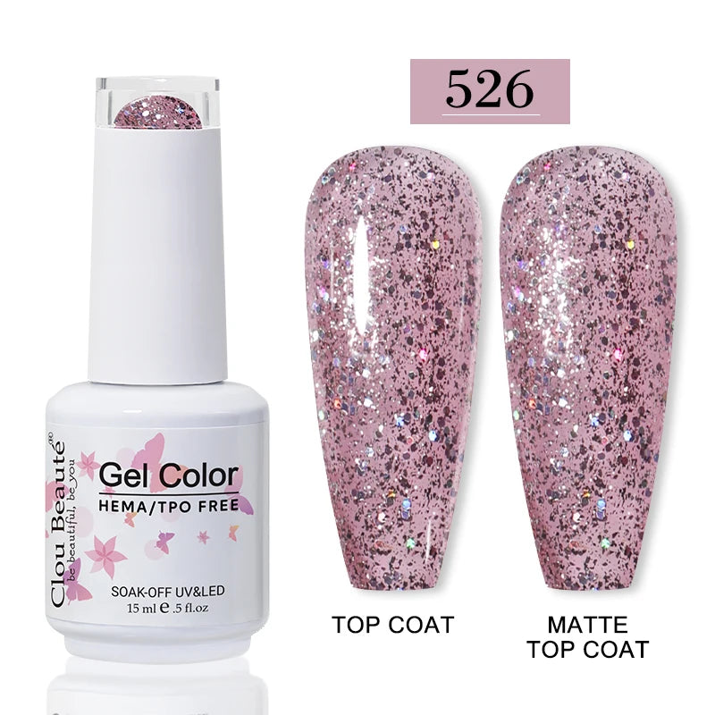 No-Wipe Top Coat & Sticky Base Coat UV Gel Polish — Long-Lasting, MSDS Certified, 15ml