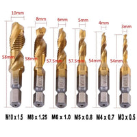 HSS Titanium Metric Tap Drill Bits Set | M3–M10 Thread Taps