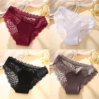 Set 4 Panties Sexy de Encaje con Transparencias - Lencería Elegante