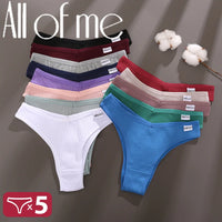 Set de 5 Panties de Algodón Hipoalergénico para Mujer