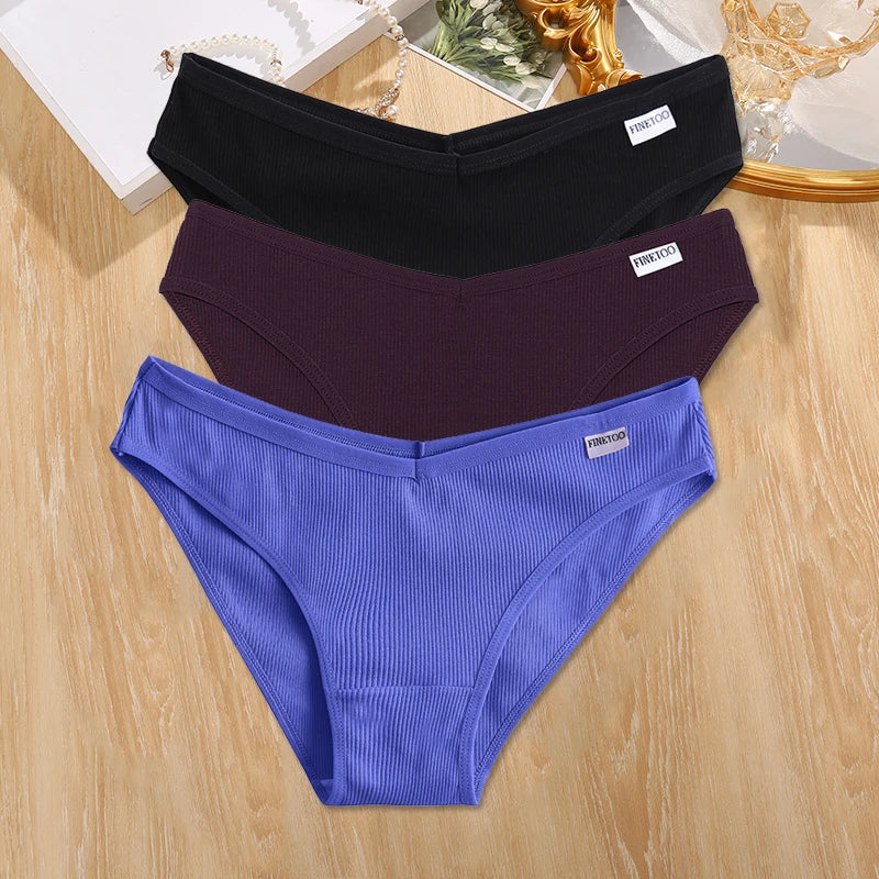 Set de 3 Panties de Algodón - Ropa Interior Tallas Plus M-4XL