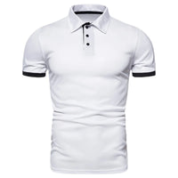 Men's Solid Color Short Sleeve Polo Shirt — Breathable, Everyday Casual
