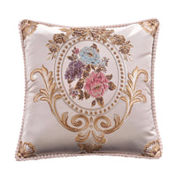 European Jacquard Floral Cushion Cover 48x48cm | Classic Sofa & Chair Pillow Case