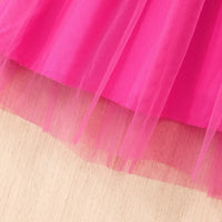 Heart Print Mesh A-Line Dress – Sweet Princess Summer Dress for Girls Ages 2–7