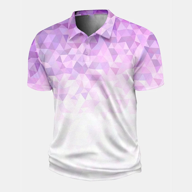 Men's 3D Print Short Sleeve Polo Shirt — Streetwear, Casual & Cool