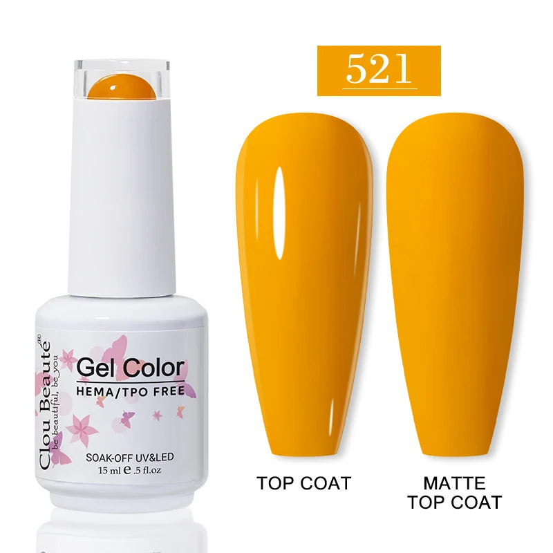 No-Wipe Top Coat & Sticky Base Coat UV Gel Polish — Long-Lasting, MSDS Certified, 15ml