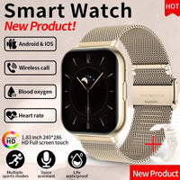 LIGE Y28 Smart Watch | 1.83" HD Bluetooth Calling Heart Rate Sleep Monitor Fashion Smartwatch for Android & iOS