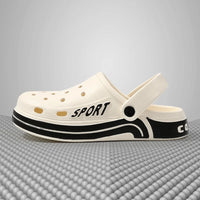 Unisex Perforated Platform Slides - Thick Sole Anti-Slip Summer Sandals