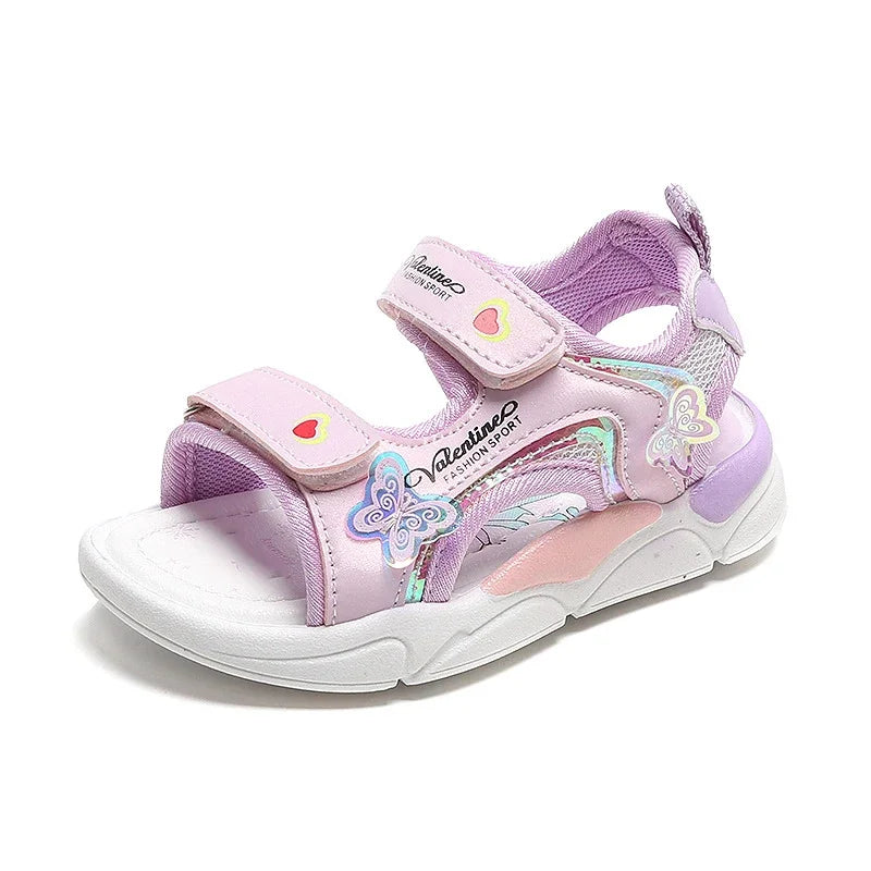 Sonkpuel Girls Gladiator Sandals - Sweet Floral Princess Beach Shoes
