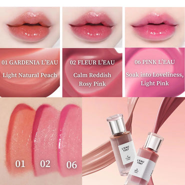 Water-Based Lip Tint — High Shine, Non-Sticky, Glass-Lip Finish, 4.5g