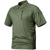 Men's Tactical Polo Shirt — Lightweight, Quick-Dry with Zip Pocket | Outdoor & Golf
