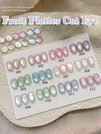 Glitter Cat Eye Gel Nail Polish — Whitening Strawberry Pink, Glass Bead Effect, 10ml