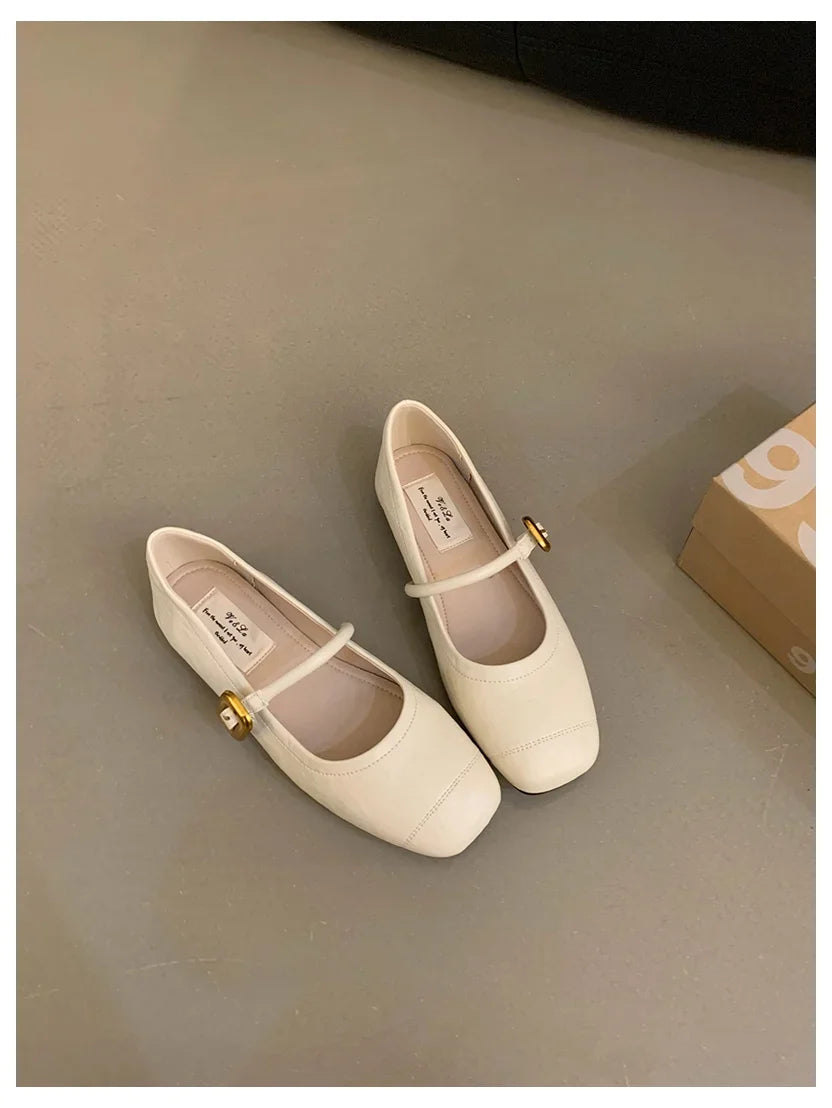Women's Cute Ballerina Flats - Mary Jane Slip-On Loafers