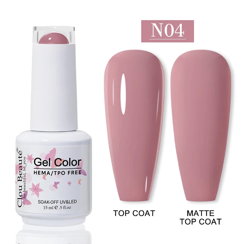No-Wipe Top Coat & Sticky Base Coat UV Gel Polish — Long-Lasting, MSDS Certified, 15ml