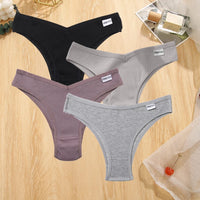 Set de 4 Panties de Algodón Talle V para Mujer