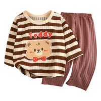 Kids Bear Pajama Set – Cotton Blend Long Sleeve