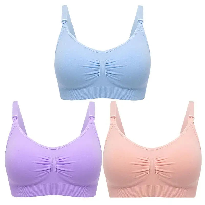 Nursing Bras for Breastfeeding Women – 3-Pack Seamless Maternity Bra (S–4XL)
