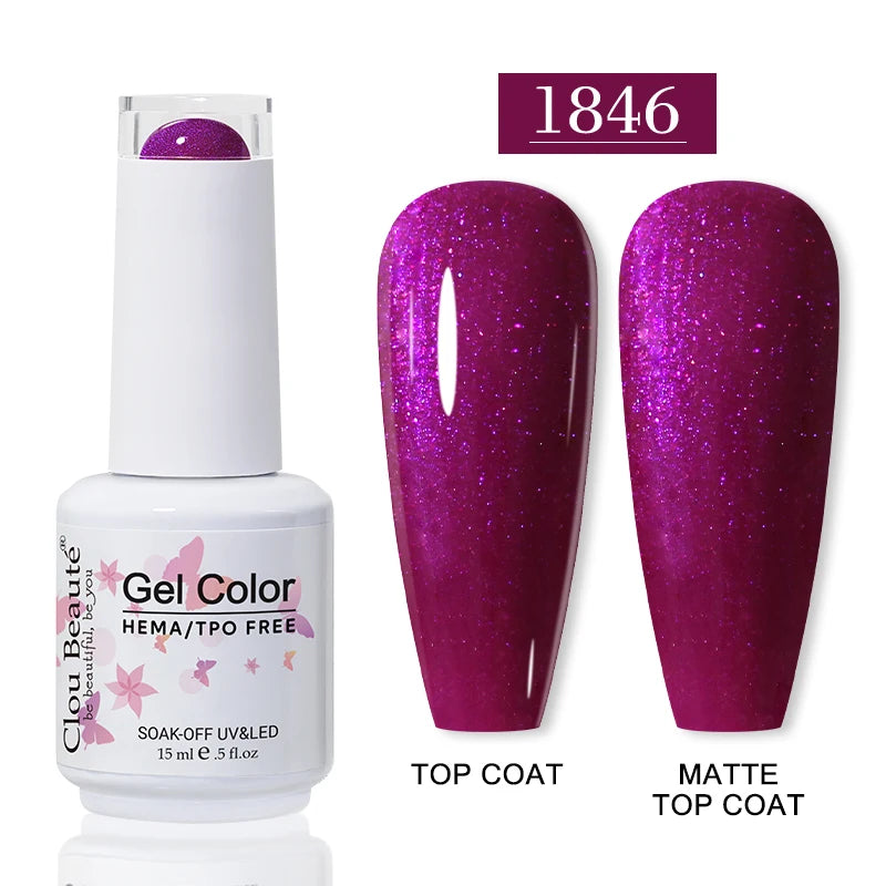 No-Wipe Top Coat & Sticky Base Coat UV Gel Polish — Long-Lasting, MSDS Certified, 15ml