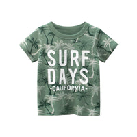 Boys Cartoon Stripe T-Shirt | 100% Cotton, Short Sleeve | Kids 2-9Y