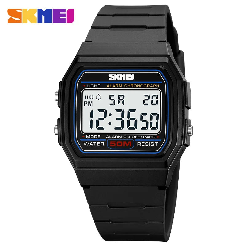 SKMEI 2042 Men's Military Digital Watch – LED, Waterproof, Chronograph, Alarm