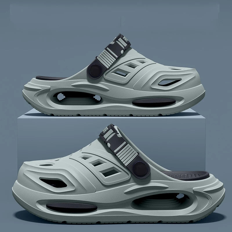 Smile Platform Slides - Thick Sole Cushioned Sandals with Removable Insoles
