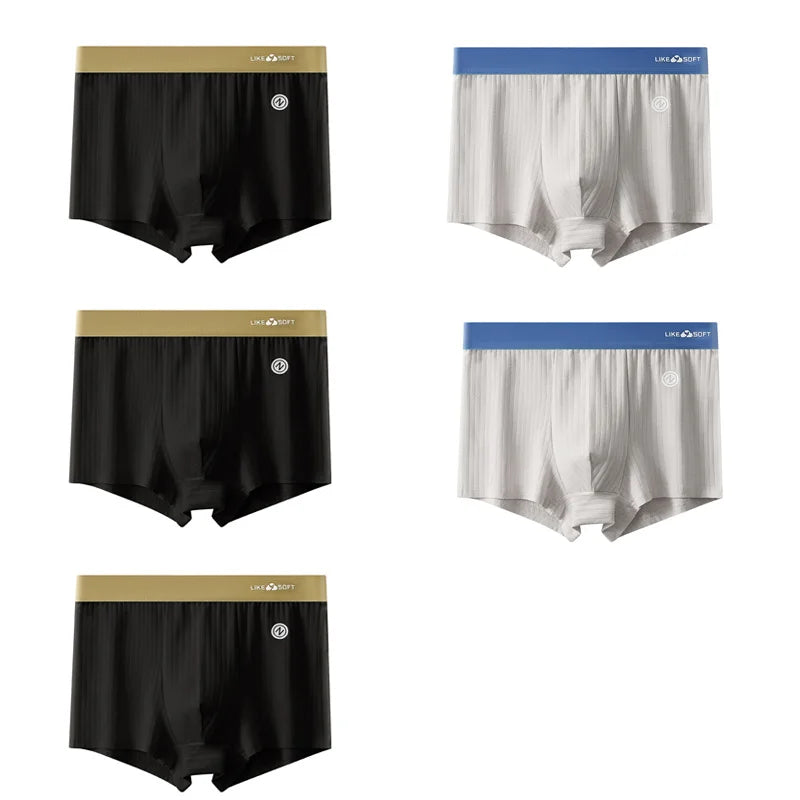 Men's Striped Boxer Shorts 5-Pack | Comfortable Knit Underwear