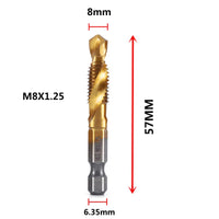 HSS Titanium Metric Tap Drill Bits Set | M3–M10 Thread Taps