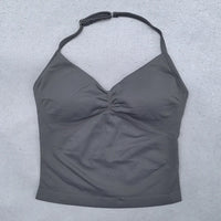 Conjunto Yoga 2 Piezas Mujer - Top Halter Sin Espalda y Shorts Cintura Alta Seamless