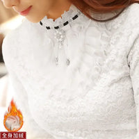 Lace Bow Blouse | Long Sleeve Women's Casual Shirt for All Seasons