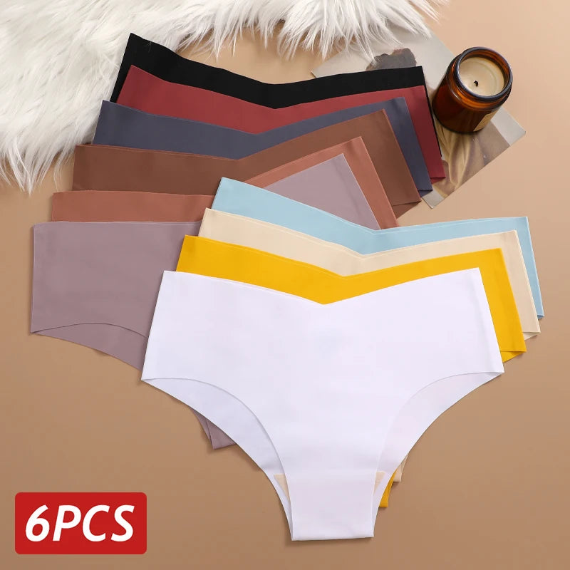 Set de 6 Panties Sin Costuras de Seda de Hielo Ultrafinas