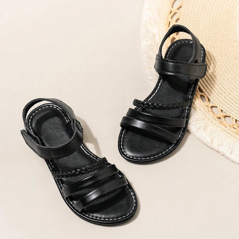 Sandalias Tejidas a Mano para Niños - Suela Gruesa y Suave | Tallas 26-36