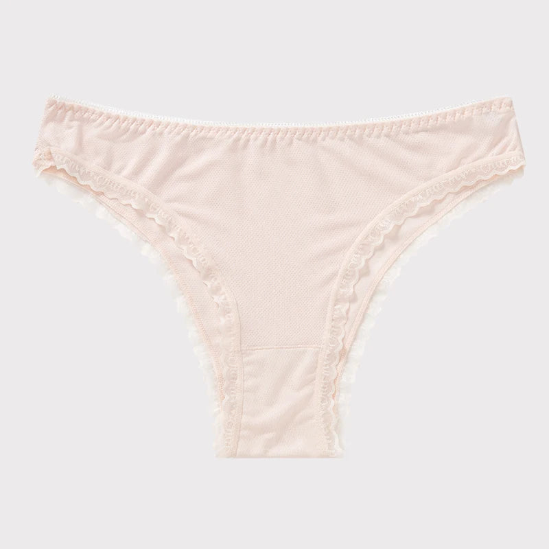 Ice Silk G-String Tanga – Low-Rise, Ultra-Soft Lace Trim | Women's Everyday Underwear | M–XL