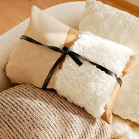 French Light Luxury Forest Jacquard Cushion Cover | Brown Patchwork Pillow Case