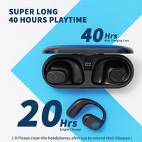 Open-Ear Wireless Earbuds – OWS Ear Hook Design, Digital Display, ANC & 40-Hour Battery for Sport & Travel