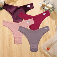 Set de 4 Panties de Algodón Talle V para Mujer