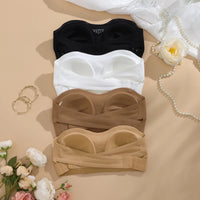 Women's Strapless Seamless Bra – Ice Silk Wire-Free Padded | Traceless Invisible Bra 1pc or 3-Pack