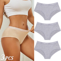 Set de 3 Panties de Algodón con Cinturón de Letras - Ropa Interior Sexy