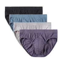 Men’s 100% Cotton Briefs – 4-Pack | Plus Size XL–5XL Breathable Underwear