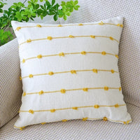 Modern Striped Cotton Linen Cushion Cover 45x45cm | Jacquard Sofa Pillow Case