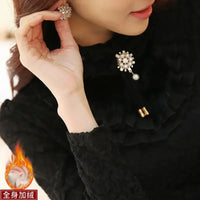 Lace Bow Blouse | Long Sleeve Women's Casual Shirt for All Seasons